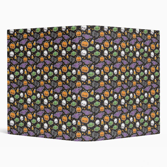 Cute Halloween 3 Ring Binder (Background)
