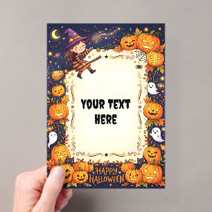 Cute Halloween Acrylic Invitation #3