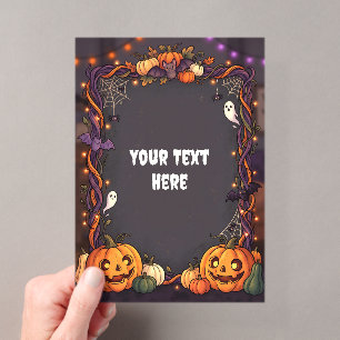 Cute Halloween Acrylic Invitation #8