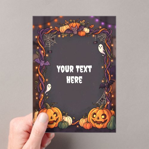 Cute Halloween Acrylic Invitation #8