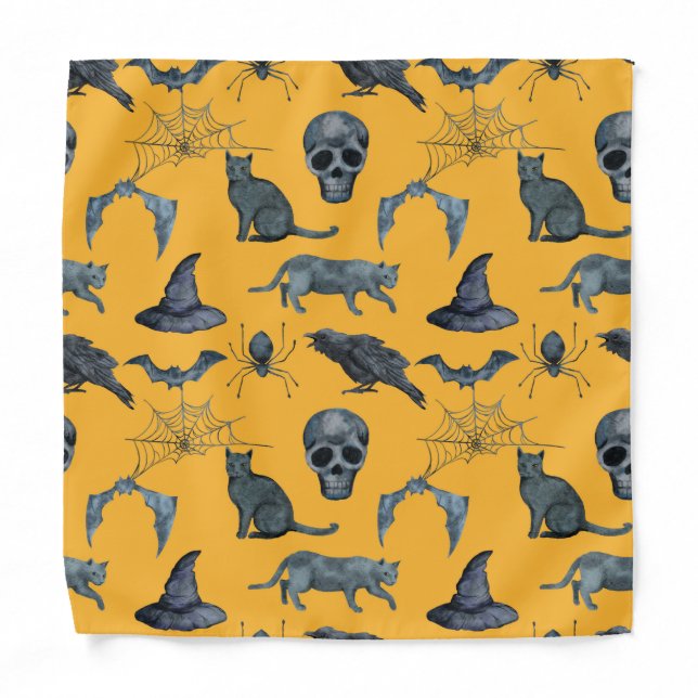 Cute Halloween all-over design Bandana (Front)