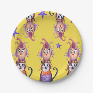 Cute Halloween Art Custom Paper Plates