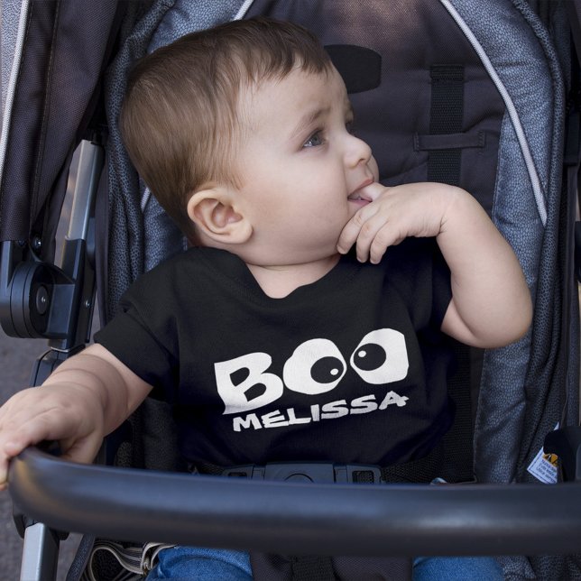 Cute Halloween Baby Boo Personalized  Toddler T-shirt (Cute Halloween toddler t-shirt.)