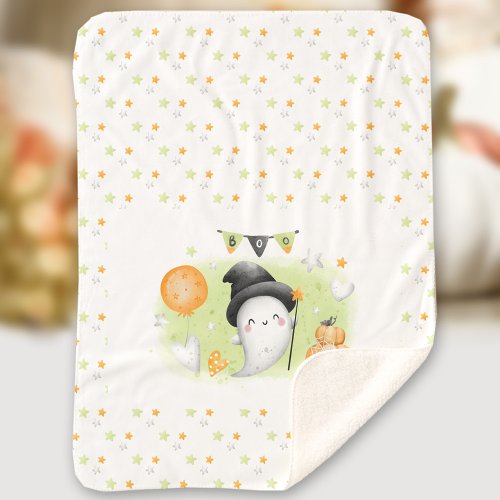 Cute Halloween Baby Sherpa Blanket