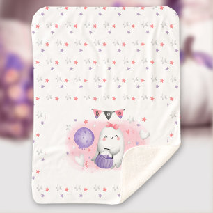 Cute Halloween Baby Sherpa Blanket Girl