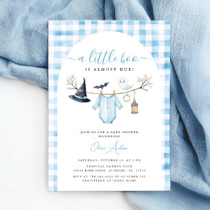 Cute Halloween Baby Shower A Little Boo Invitation