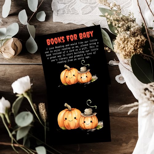 Cute Halloween Baby Shower Books for Baby Insert Note Card