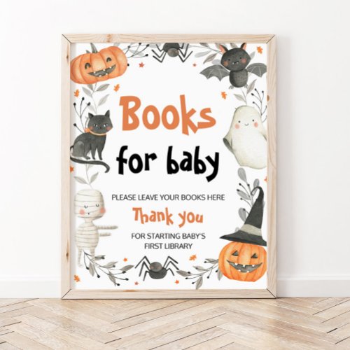 Cute Halloween Baby Shower Books for baby Sign