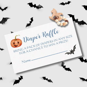 Cute Halloween Baby Shower Diaper Raffle  Enclosure Card
