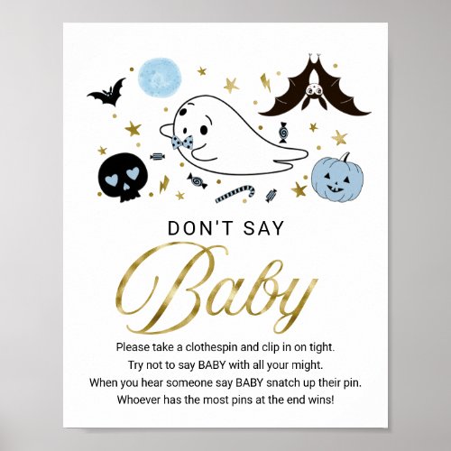 Cute Halloween Baby Shower Dont Say Baby Sign