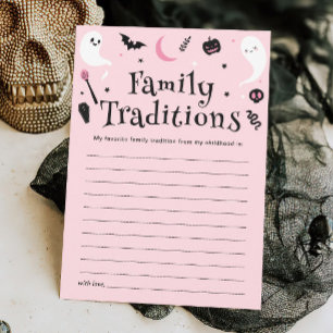 Cute Halloween Baby Shower Family Tradtions Card