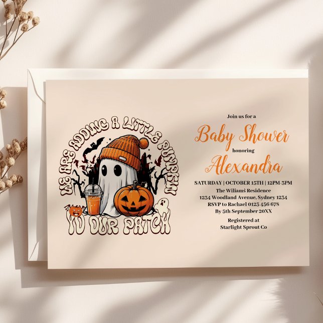 Cute Halloween Baby Shower Invitation (Creator Uploaded)