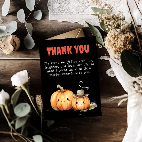 Cute Halloween Baby Shower Thank You Card