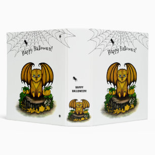 Cute Halloween Bat 3 Ring Binder