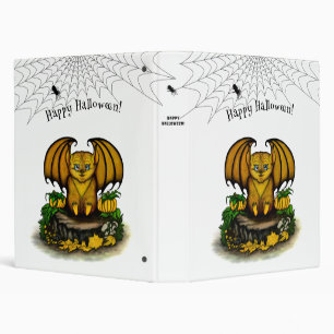 Cute Halloween Bat 3 Ring Binder