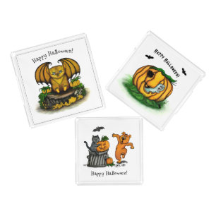 Cute Halloween Bat Acrylic Tray