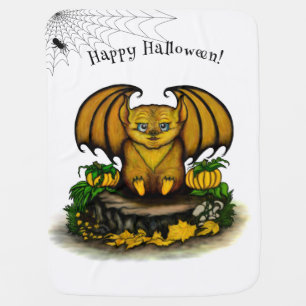 Cute Halloween Bat Baby Blanket