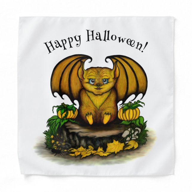  Cute Halloween Bat Bandana (Front)