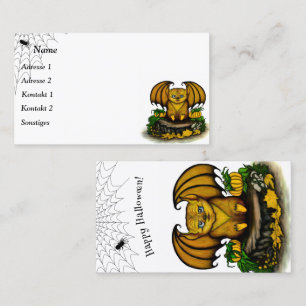 Cute Halloween Bat Business Card