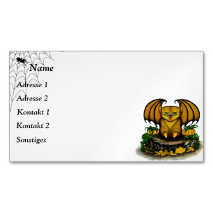 Cute Halloween Bat Business Card Magnet