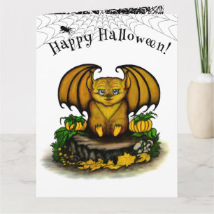 Cute Halloween Bat Card