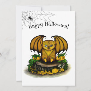  Cute Halloween Bat Card