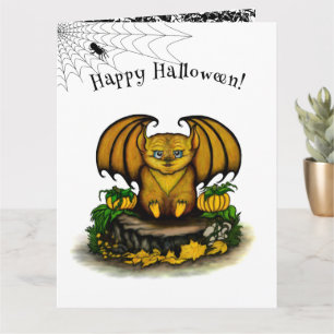Cute Halloween Bat Card