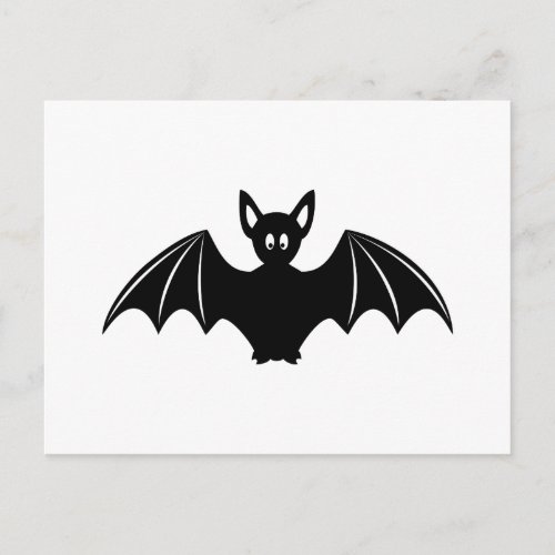 Cute halloween bat cartoon postcard