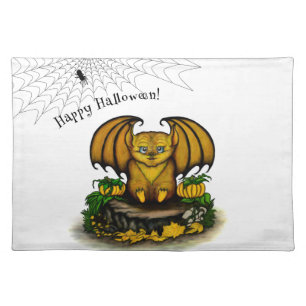 Cute Halloween Bat Cloth Placemat
