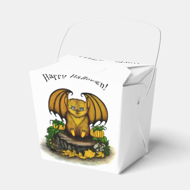  Cute Halloween Bat Favor Boxes (Front Side)