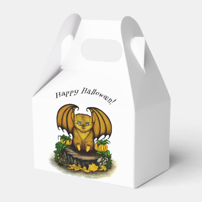  Cute Halloween Bat Favor Boxes (Front Side)