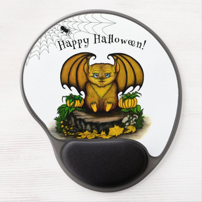  Cute Halloween Bat Gel Mouse Pad (Front)