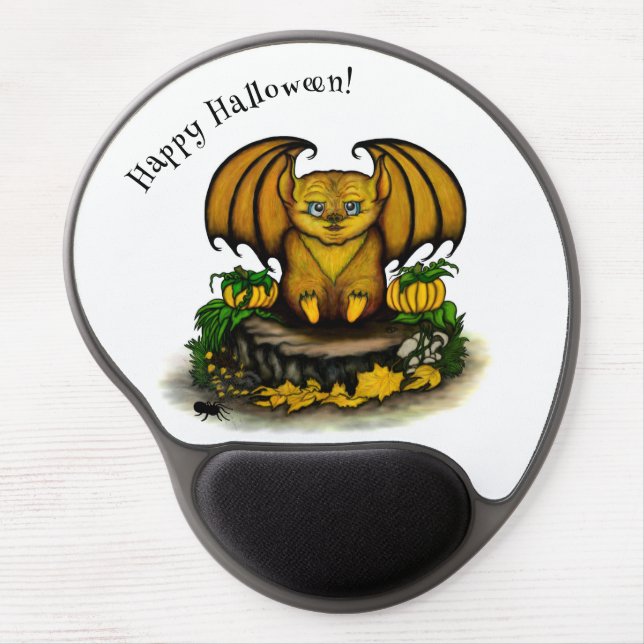  Cute Halloween Bat Gel Mouse Pad (Front)