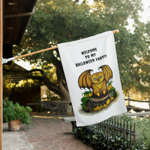  Cute Halloween Bat House Flag
