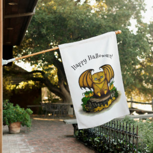  Cute Halloween Bat House Flag
