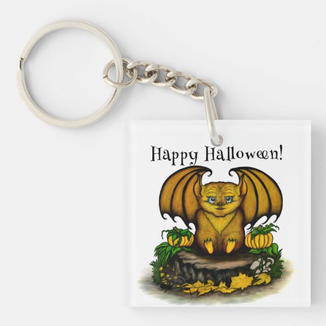  Cute Halloween Bat Keychain (Front)