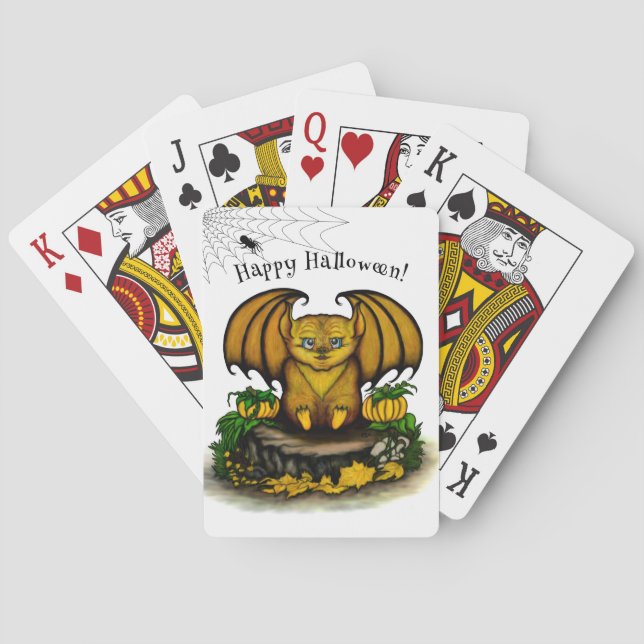  Cute Halloween Bat Poker Cards (Back)