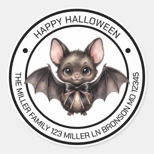 Cute Halloween Bat Return Address Sticker