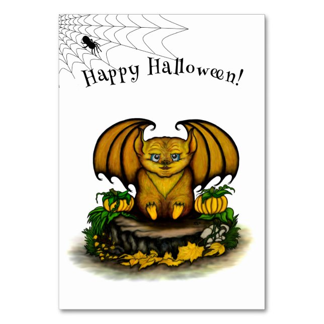  Cute Halloween Bat Table Number (Front)