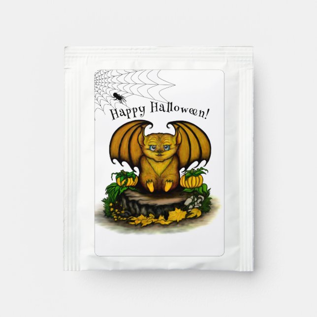  Cute Halloween Bat Tea Bag Drink Mix (Front)