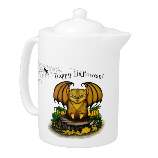 Cute Halloween Bat Teapot (Left)