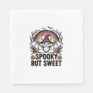 Cute Halloween Bat Vintage Engraving Spooky Shirt Napkins