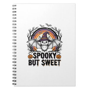 Cute Halloween Bat Vintage Engraving Spooky Shirt Notebook