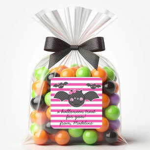 Cute Halloween Bats Square Sticker