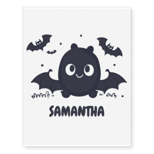Cute Halloween Bats Temporary Tattoos