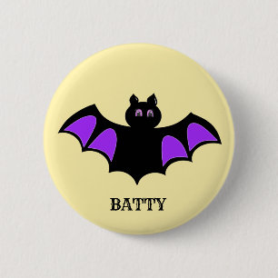 Cute Halloween Batty Bat Button