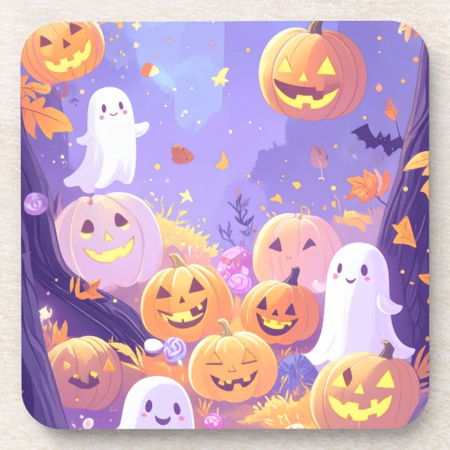  Cute Halloween  Beverage Coaster (Front)