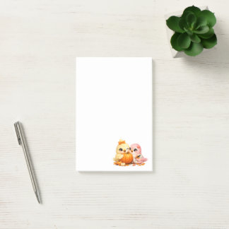 Cute Halloween Birds Tall Sticky Note Pad
