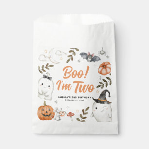 Cute Halloween Birthday Boo! I'm Two paper bags