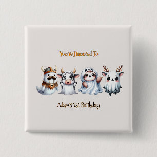 Cute Halloween Birthday Button
